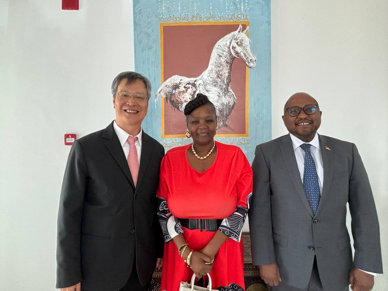 Courtesy meetup with H.E. Nkululeko Dlamini and his wife Mrs. Polina Dalmini