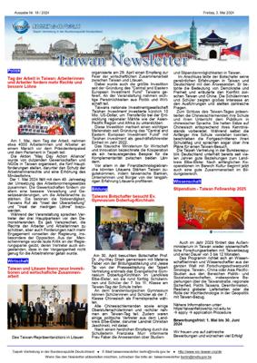 Taiwan Newsletter 03.05.2024