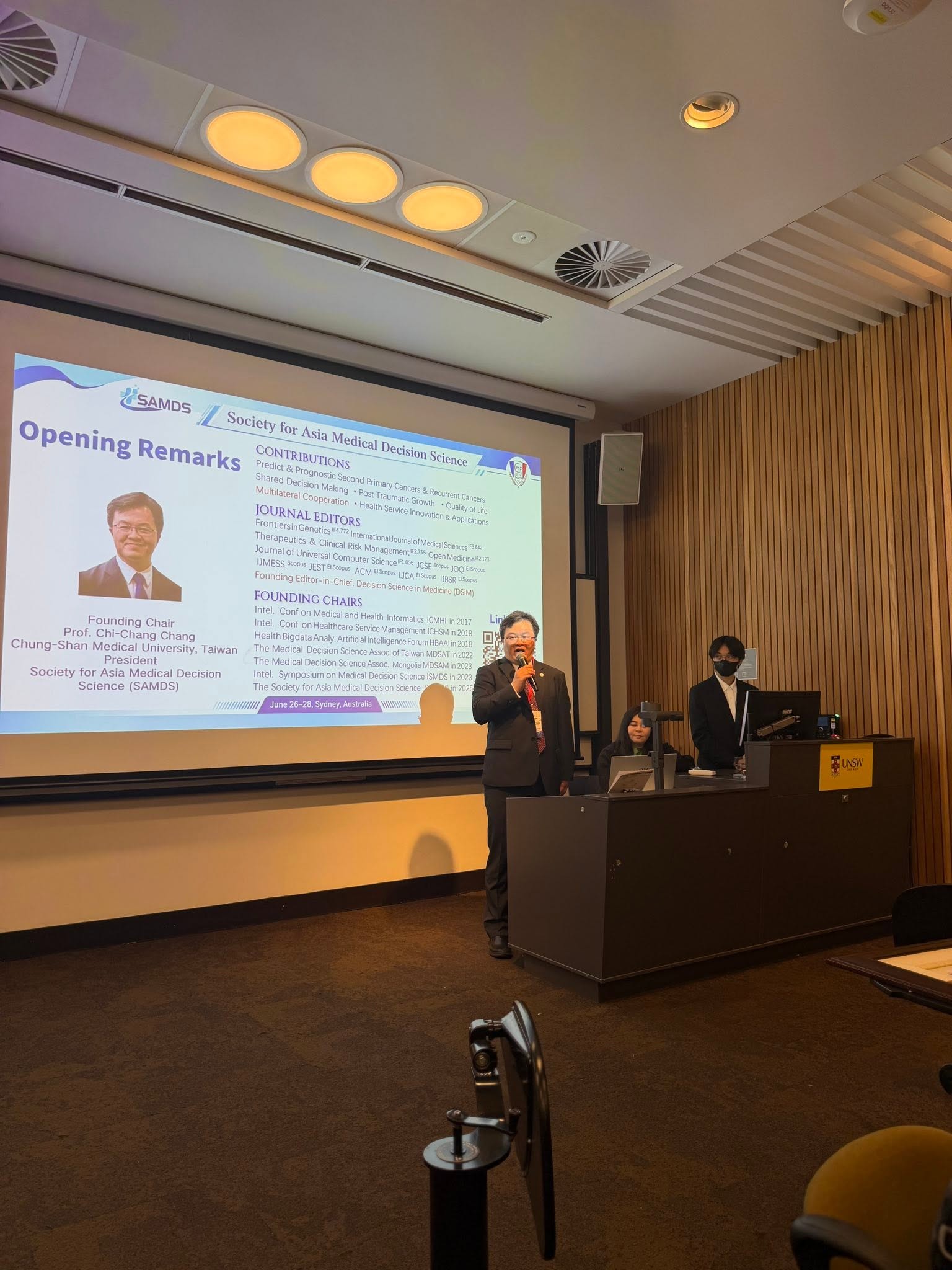 Director General David Cheng-Wei Wu Attends the 4th International Symposium on Medical Decision Science at UNSW