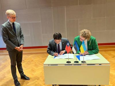 Taiwan and Estonia ink agreement to build up family-style house for displaced  Ukrainian foster families in Zhytomyr region