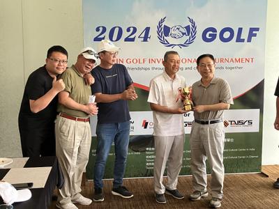 陳俊郎處長赴班加羅爾陪同葛葆萱代表參加第一屆臺灣盃高爾夫球邀請賽