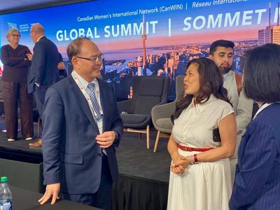 Ambassador Harry Tseng and Director General Jin-Ling Chen attended the "CanWIN Global Summit"