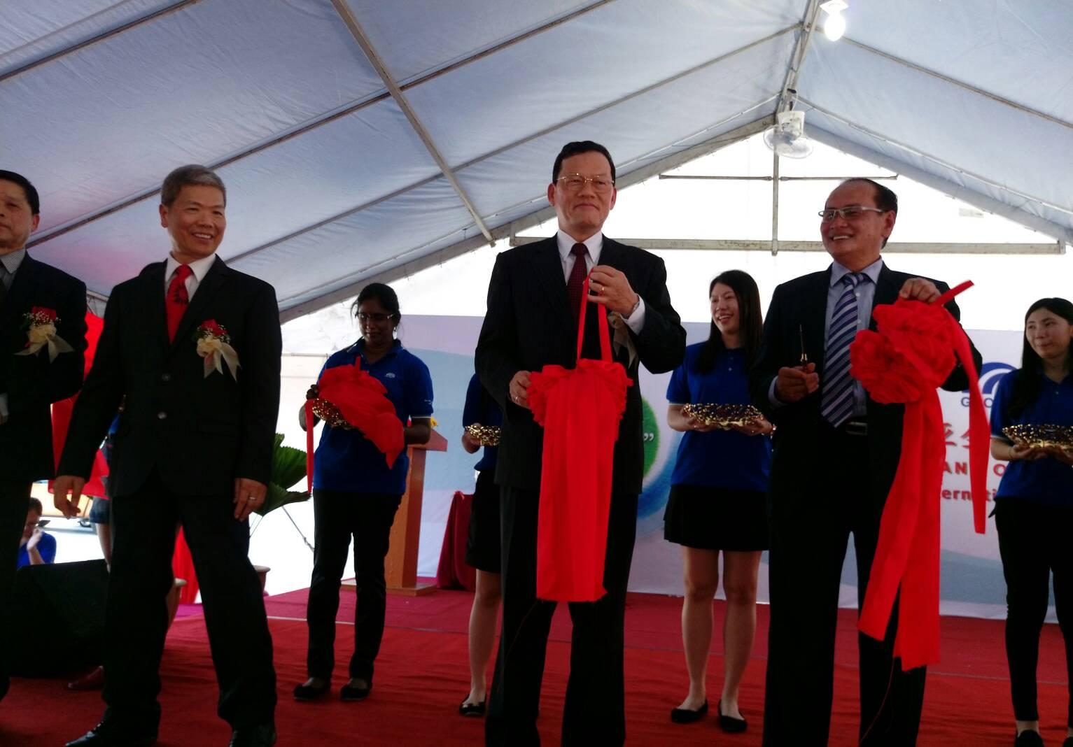Wakil Chang, James Chi-ping menghadiri upacara Vio Star International (M) Sdn Bhd dibuka di Negeri Sembilan pada Mac 21, 2017.

