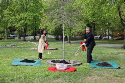 In celebration of #ArborDay, Ambassador Alexander Yui and Madame Karen Lo planted an oak tree