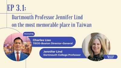 "Conversation on Taiwan" Season 3 features Dartmouth Professor Jennifer Lind. Check out the official Taiwan in Boston YouTube Channel!