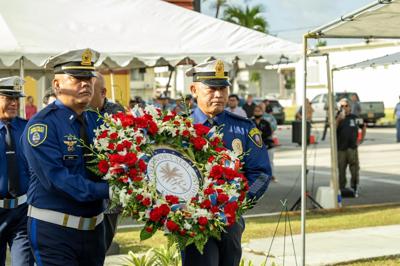 Director General Chia-Ping "CP" Liu, Deputy Director Shawn Young and Vice Consul Gary Huang of the Taipei Economic and Cultural Office in Guam attended the Peace Officers' Memorial Service and Wreath Laying Ceremony on May 16, 2024