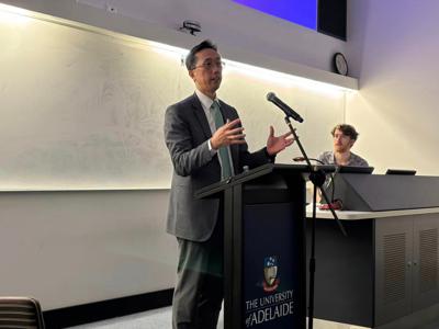 Ambassador Hsu gave a public lecture on Taiwan at The University of Adelaide
